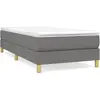 vidaXL Cadre de lit Gris foncé 90x200 cm Tissu