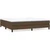 vidaXL Cadre de lit Marron foncé 200x200 cm Tissu