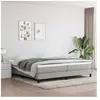 vidaXL Cadre de lit Gris clair 200x200 cm Tissu