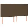 vidaXL Têtes de lit 4 pcs Marron Foncé 90x5x78/88 cm Tissu