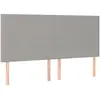 vidaXL Têtes de lit 4 pcs Gris clair 80x5x78/88 cm Tissu