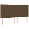 vidaXL Têtes de lit 4 pcs Marron Foncé 80x5x78/88 cm Tissu