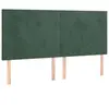 vidaXL Têtes de lit 4 pcs Vert foncé 80x5x78/88 cm Velours