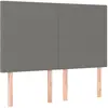 vidaXL Têtes de lit 4 pcs Gris foncé 72x5x78/88 cm Tissu