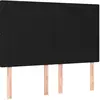 vidaXL Têtes de lit 4 pcs Noir 72x5x78/88 cm Tissu