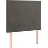 vidaXL Têtes de lit 2 pcs Gris foncé 90x5x78/88 cm Velours