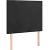 vidaXL Têtes de lit 2 pcs Noir 90x5x78/88 cm Velours