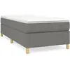 vidaXL Cadre de lit Gris foncé 90x190 cm Tissu
