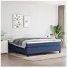 vidaXL Cadre de lit Bleu 160x200 cm Tissu
