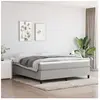 vidaXL Cadre de lit Gris clair 160x200 cm Tissu