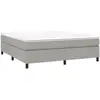 Sommier à ressorts de lit Gris clair 180x200 cm Tissu Vidaxl Light grey