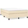 vidaXL Cadre de lit Crème 140x190 cm Tissu