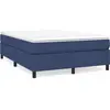 Vidaxl - Sommier à ressorts de lit Bleu 140x190 cm Tissu Blue