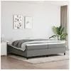 Vidaxl - Sommier à ressorts de lit Gris foncé 200x200 cm Tissu Dark grey