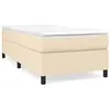 vidaXL Cadre de lit Crème 100 x 200 cm Tissu