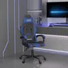 Chaise de jeu Noir et bleu Similicuir