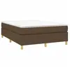 vidaXL Cadre de lit Marron foncé 140x200 cm Tissu