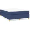 Vidaxl - Sommier à ressorts de lit Bleu 140x190 cm Tissu Blue