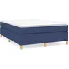 Vidaxl - Sommier à ressorts de lit Bleu 140x200 cm Tissu Blue