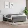vidaXL Cadre de lit Gris foncé 140x190 cm Tissu