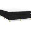 Vidaxl - Sommier à ressorts de lit Noir 140x190 cm Tissu Black