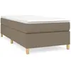 Sommier à ressorts de lit Taupe 100x200 cm Tissu Vidaxl Taupe