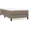 Sommier à ressorts de lit, Cadre de lit adulte, Taupe 80x200 cm Tissu Vidaxl