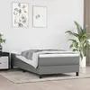 Sommier à ressorts de lit Gris foncé 90x190 cm Tissu Vidaxl Dark grey