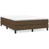 vidaXL Cadre de lit Marron foncé 140x190 cm Tissu