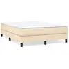 vidaXL Cadre de lit Crème 140x190 cm Tissu