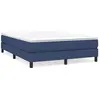 Vidaxl - Sommier à ressorts de lit Bleu 140x190 cm Tissu Blue