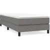 Sommier à ressorts de lit Gris foncé 90x200 cm Tissu Vidaxl Dark grey