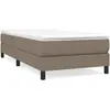 Vidaxl - Sommier à ressorts de lit Taupe 100x200 cm Tissu Taupe