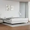 vidaXL Cadre de lit Blanc 200x200 cm Similicuir