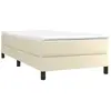 vidaXL Vidaxl Sommier À Ressorts De Lit Crème 90x200 Cm Similicuir