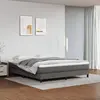Vidaxl - Sommier à ressorts de lit Gris 180x200 cm Similicuir