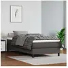 vidaXL Cadre de lit Gris 90x200 cm Similicuir