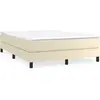 VIDAXL Sommier à ressorts de lit Crème 140x190 cm Similicuir