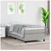 vidaXL Cadre de lit sans matelas 90x190 cm - Tissu - Gris clair