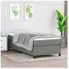 vidaXL Cadre de lit Gris foncé 90x190 cm Tissu