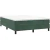 vidaXL Cadre de lit sans matelas vert foncé 140x200 cm velours