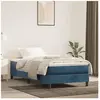 Sommier à lattes de lit Bleu foncé 90x200 cm Velours Vidaxl Bleu foncé