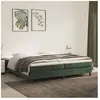 vidaXL Cadre de lit Vert foncé 200x200 cm Velours
