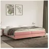 vidaXL Cadre de lit Rose 200x200 cm Velours