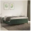 vidaXL Sommier à ressorts de lit Vert foncé 160x200 cm Velours3121129