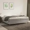 Sommier à ressorts de lit Gris clair 200x200 cm Velours Vidaxl Light grey