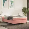 Vidaxl - Sommier à ressorts de lit Rose 140x190 cm Velours Pink