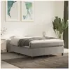 Sommier à ressorts de lit Gris clair 140x200 cm Velours Vidaxl Light grey