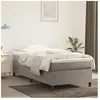 Sommier à ressorts de lit Gris clair 100x200 cm Velours Vidaxl Light grey