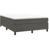 vidaXL Cadre de lit Gris foncé 140x190 cm Velours